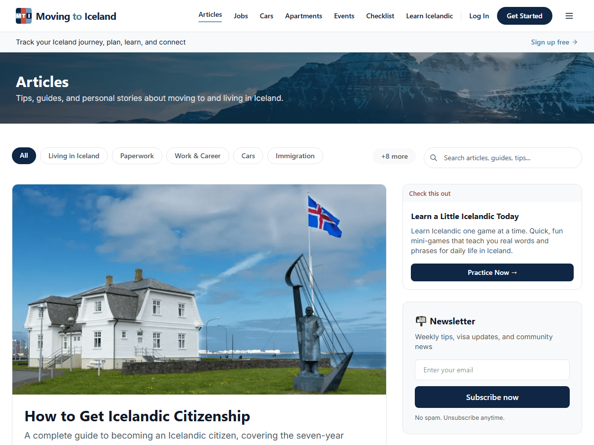 MovingToIceland.com screenshot